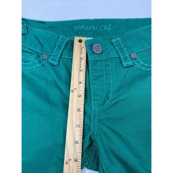 Maurice Jeans Womens Medium‎ Green Denim Straight Stretch Comfy - Picture 9 of 12